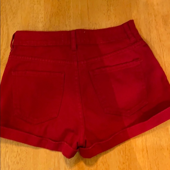 Red PacSun Jean Shorts - Picture 2 of 2